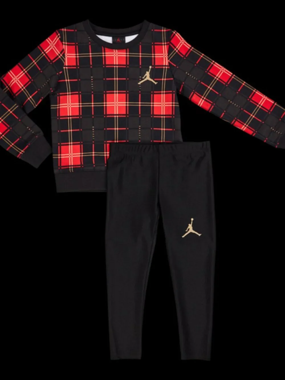 Jordan Girls 2PC Plaid Sweatshirt & Legging Set